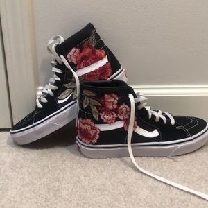 Embroidered high top vans